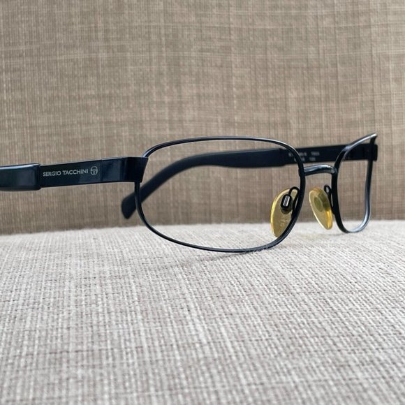 Sergio Tacchini Men Eyeglasses/Sunglasses Frame Black Tone Glasses Made in Japan